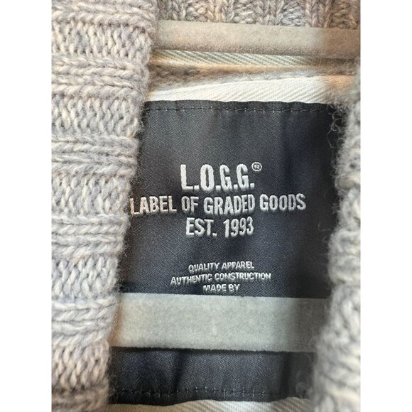 Mens Wool-Blend Preppy Academia Button-Up Sweater Size L Gray Classic - Picture 3 of 15